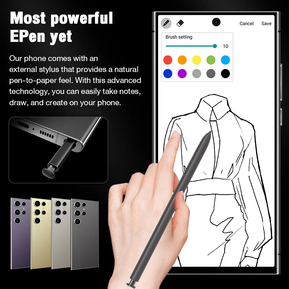 2025New S26 Ultra Original Smartphone 5G Dual SIM Android14 Phone Snapdragon 8th Generation 3 Memory Phone Facial Unlock