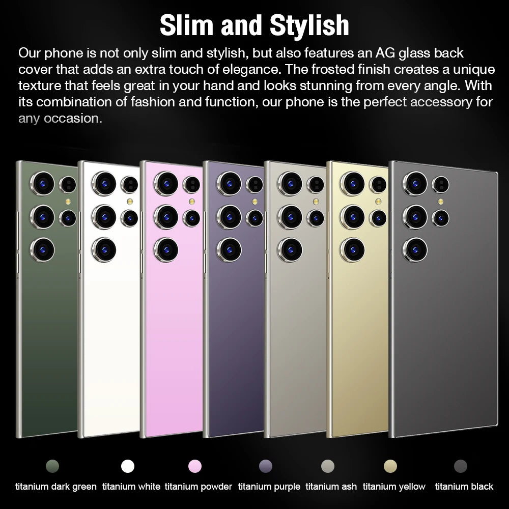 2025New S26 Ultra Original Smartphone 5G Dual SIM Android14 Phone Snapdragon 8th Generation 3 Memory Phone Facial Unlock