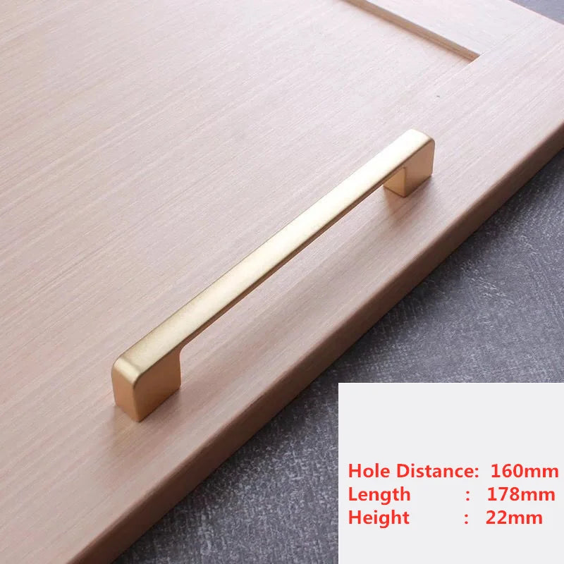 Handles Drawer Cabinet Furniture Kitchen Handles for Cabinet Knob Door Drawer Furniture Kitchen Pearl Golden Simplicity Hardware