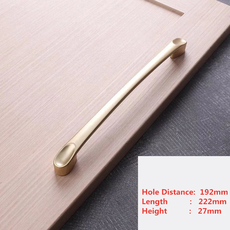 Handles Drawer Cabinet Furniture Kitchen Handles for Cabinet Knob Door Drawer Furniture Kitchen Pearl Golden Simplicity Hardware