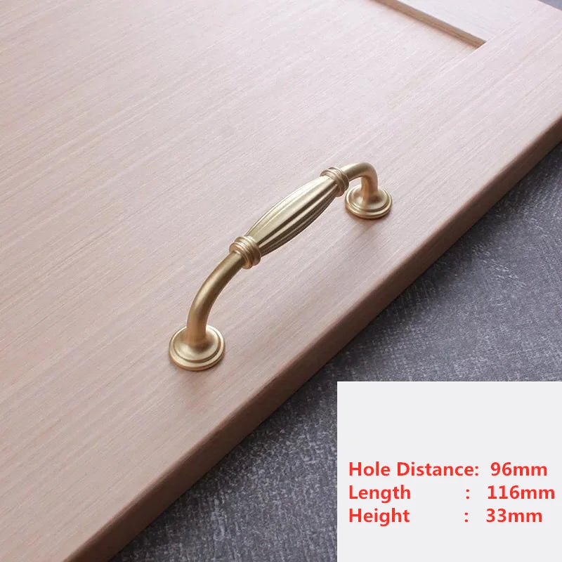 Handles Drawer Cabinet Furniture Kitchen Handles for Cabinet Knob Door Drawer Furniture Kitchen Pearl Golden Simplicity Hardware