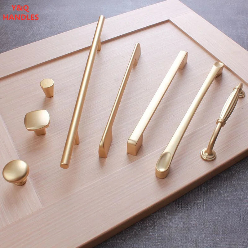 Handles Drawer Cabinet Furniture Kitchen Handles for Cabinet Knob Door Drawer Furniture Kitchen Pearl Golden Simplicity Hardware