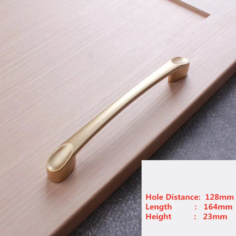 Handles Drawer Cabinet Furniture Kitchen Handles for Cabinet Knob Door Drawer Furniture Kitchen Pearl Golden Simplicity Hardware