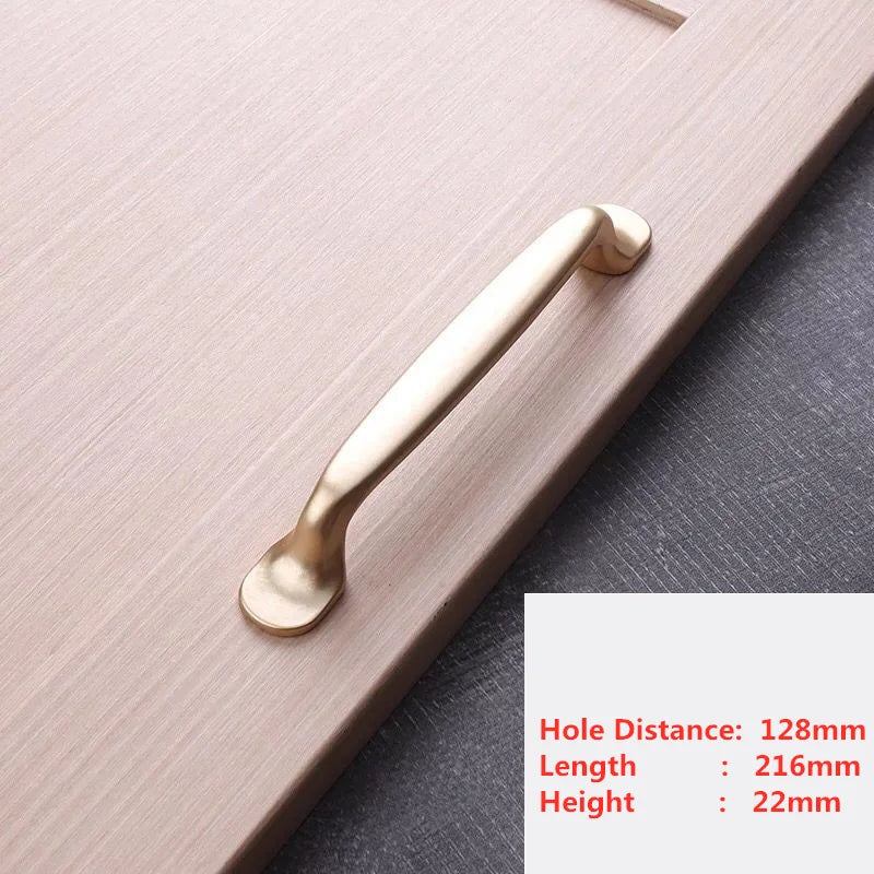 Handles Drawer Cabinet Furniture Kitchen Handles for Cabinet Knob Door Drawer Furniture Kitchen Pearl Golden Simplicity Hardware