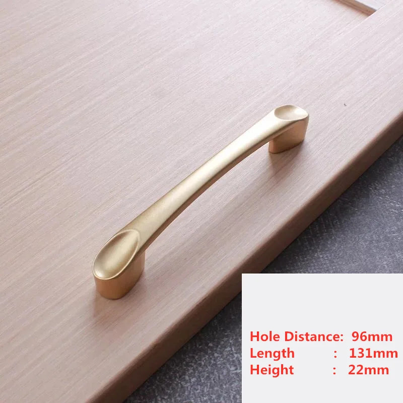 Handles Drawer Cabinet Furniture Kitchen Handles for Cabinet Knob Door Drawer Furniture Kitchen Pearl Golden Simplicity Hardware
