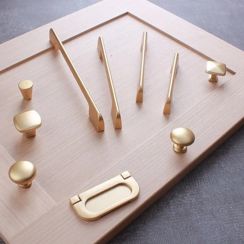 Handles Drawer Cabinet Furniture Kitchen Handles for Cabinet Knob Door Drawer Furniture Kitchen Pearl Golden Simplicity Hardware