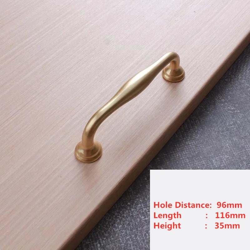 Handles Drawer Cabinet Furniture Kitchen Handles for Cabinet Knob Door Drawer Furniture Kitchen Pearl Golden Simplicity Hardware