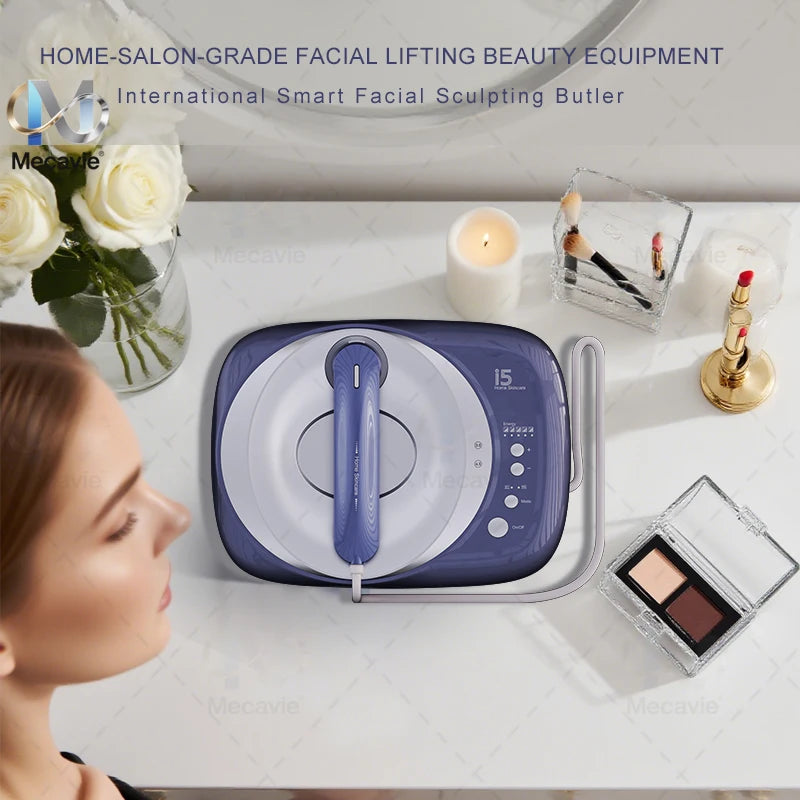 Mini Ultrasonic Face Lifting Device Deeply Stimulates SMAS Layer for V-Line Shaping Wrinkle Removal & Anti-Aging Painless Facial