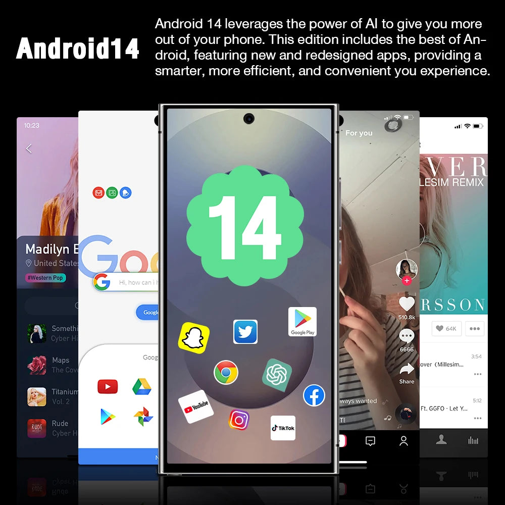 2025New S26 Ultra Original Smartphone 5G Dual SIM Android14 Phone Snapdragon 8th Generation 3 Memory Phone Facial Unlock