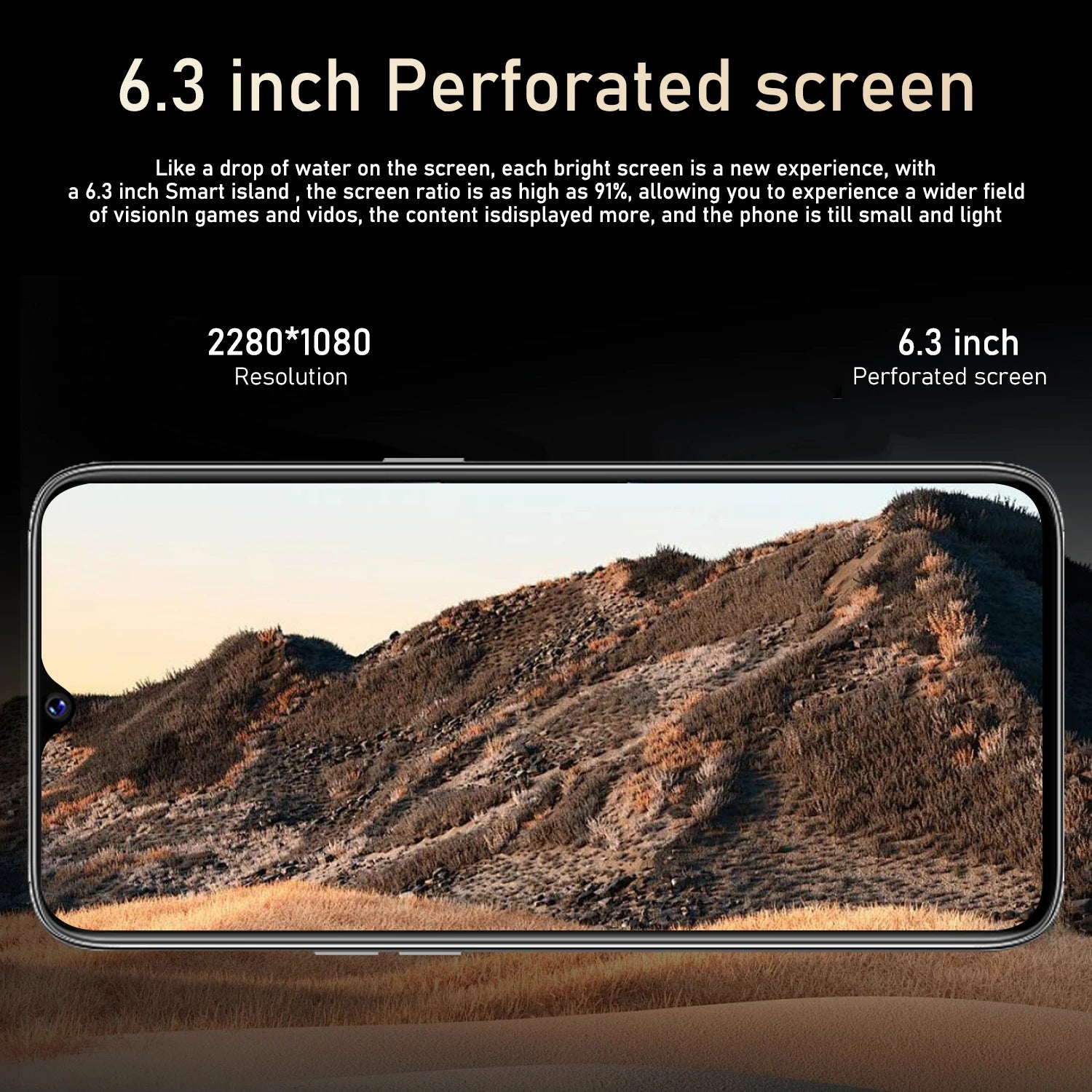 Global Vision 17 Pro Max Smartphone 5G Android 12 8GB RAM 512GB ROM 6.3 Inch Phone 2280x1080HD 24+48MP 4 5G Network Mobile Phone