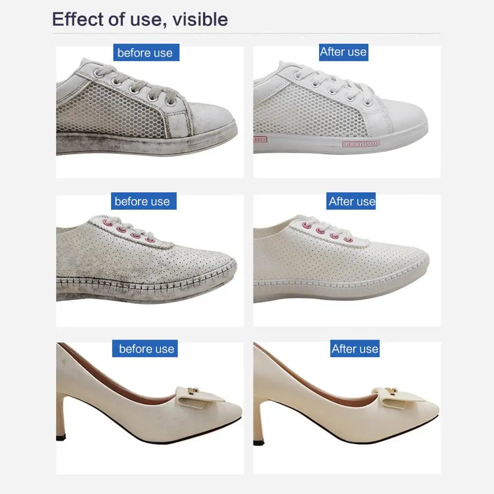100ml White Shoe Cleaner Shoe Brightening And Stain Cleaning Stain Free And Whitening Removal Agent White Remover Wipe Wash I6L5