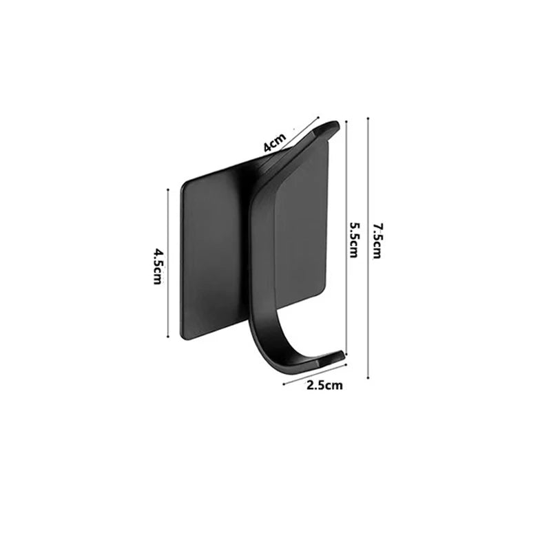 Self-adhesive Bathroom Hook Towels Rack Wall Stickers Steel Hooks For Wall Glue Adhesive Hanger Robe Shower Accessories