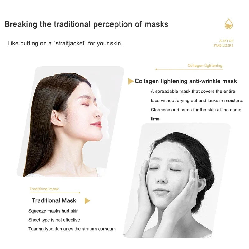 Korea Miracle Face Mask Peptide Essence Face Lifting Firming Hyaluronic Acid Fine Lines Moisturising SPA Skin Care Beauty