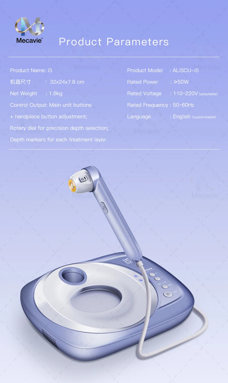 Mini Ultrasonic Face Lifting Device Deeply Stimulates SMAS Layer for V-Line Shaping Wrinkle Removal & Anti-Aging Painless Facial