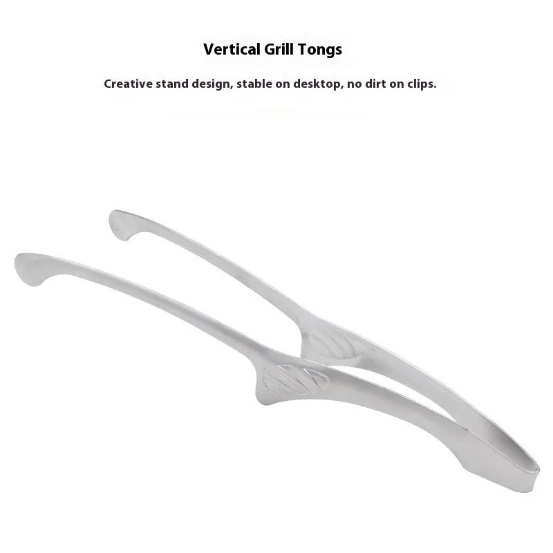 Stainless Steel Food Tongs Food Chief Tongs BBQ Tweezer Clip Stainless Steel Portable for Picnic Barbecue Cooking Kitchen Clip
