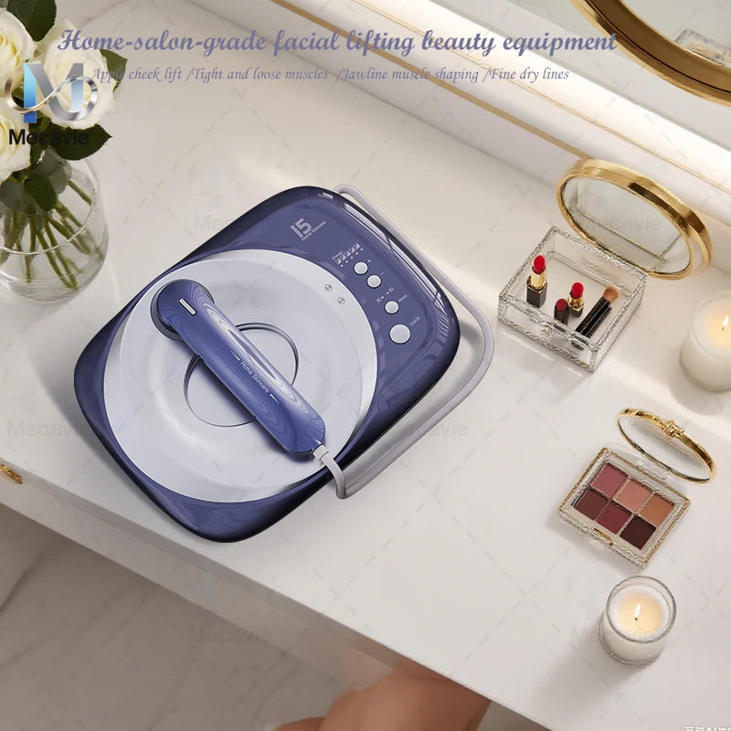 Mini Ultrasonic Face Lifting Device Deeply Stimulates SMAS Layer for V-Line Shaping Wrinkle Removal & Anti-Aging Painless Facial