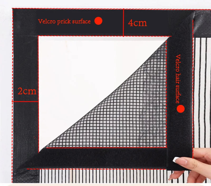 Summer new high-grade side open anti-mosquito door curtain home diamond net magnetic self-priming anti-fly partition curtain