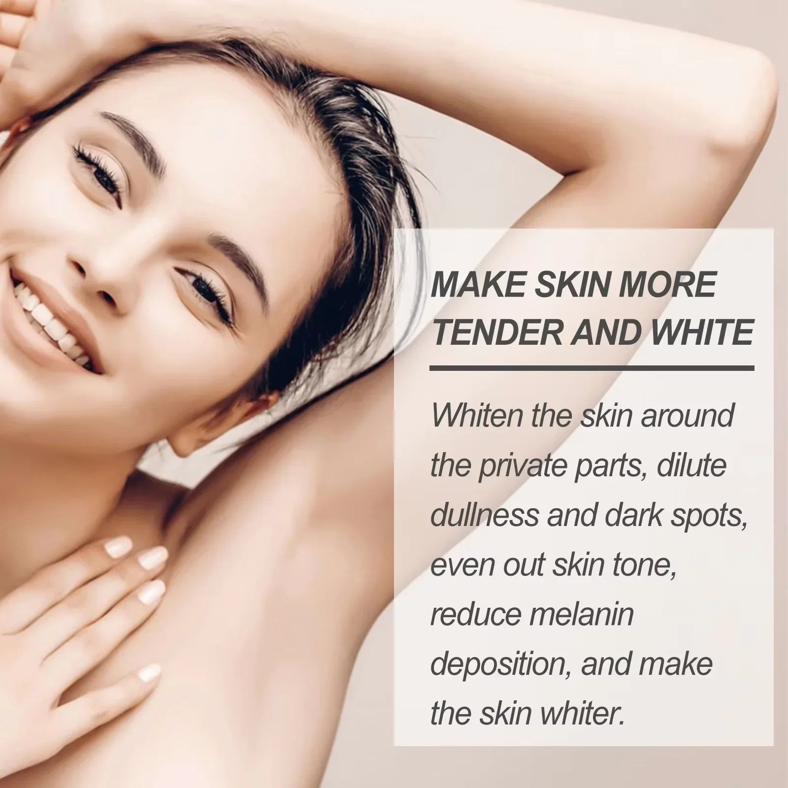 Body Whitening Cream Brighten Skin Underarm Knee Buttocks Private Parts Bleach Inner Thighs Intimate Area Remove Melanin  Care