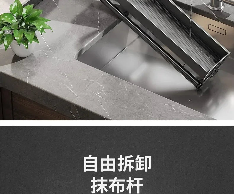 Stylish Wall-Mounted Kitchen Condiment Rack with Storage Box Multifunctional Household Utensil Rack with Oil Vinegar Dispenser