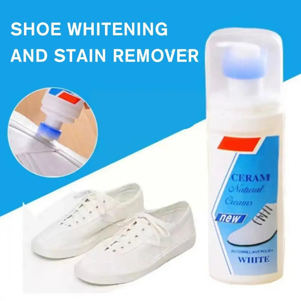 100ml White Shoe Cleaner Shoe Brightening And Stain Cleaning Stain Free And Whitening Removal Agent White Remover Wipe Wash I6L5