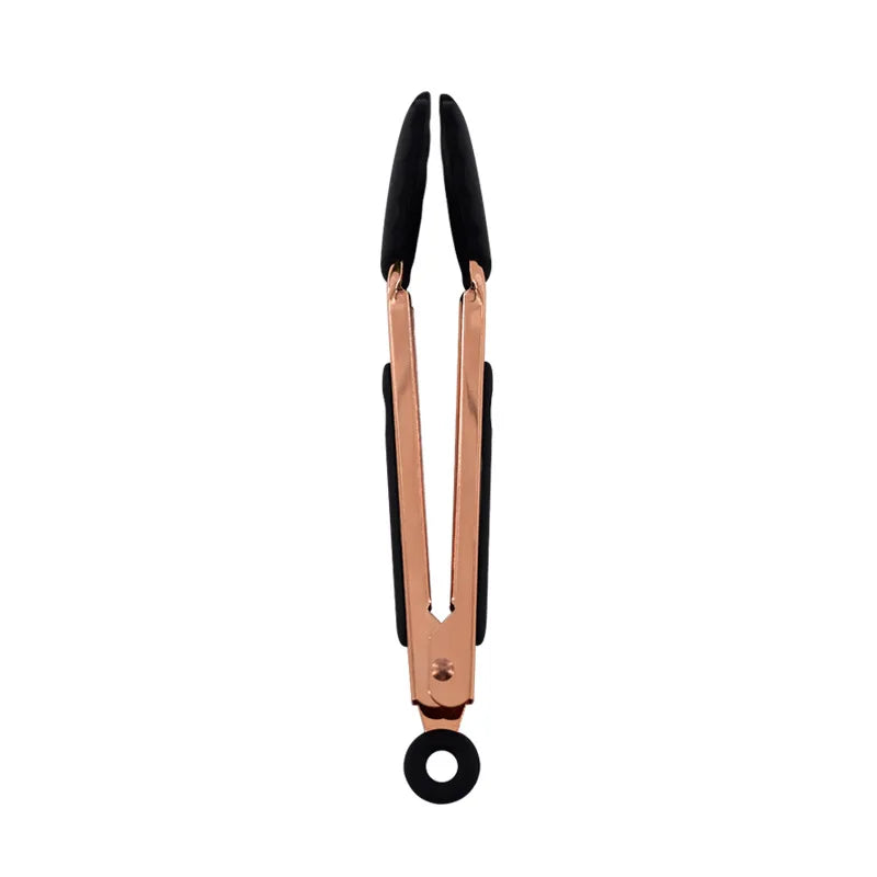 7Inch Silicone Food Tong Stainless Steel Kitchen Tongs Small Silicone Non-slip Cooking Clip Clamp BBQ Salad Tools Grill