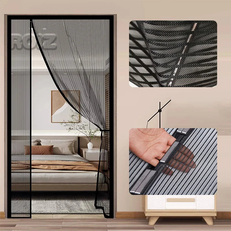 Summer new high-grade side open anti-mosquito door curtain home diamond net magnetic self-priming anti-fly partition curtain