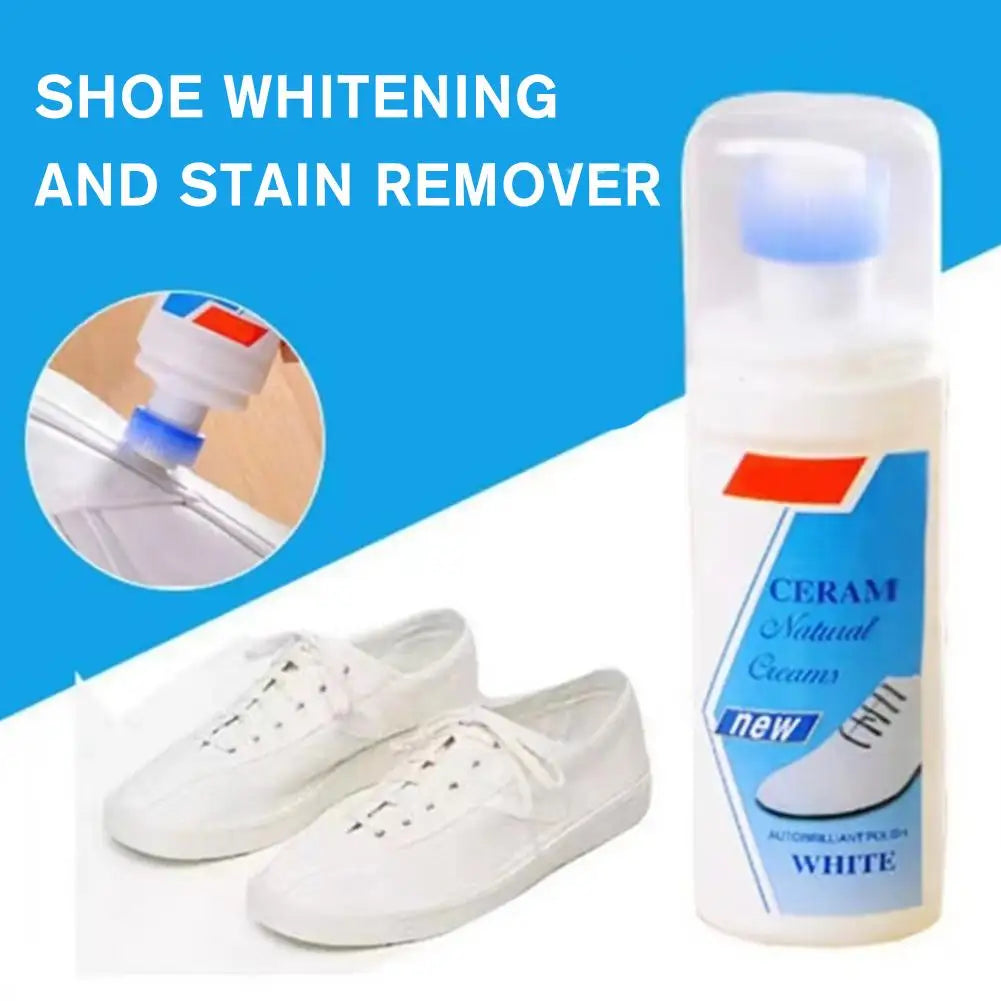 100ml White Shoe Cleaner Shoe Brightening And Stain Cleaning Stain Free And Whitening Removal Agent White Remover Wipe Wash I6L5
