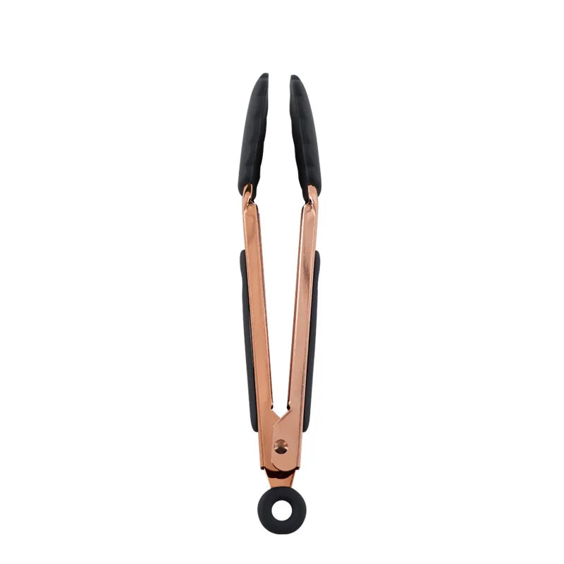 7Inch Silicone Food Tong Stainless Steel Kitchen Tongs Small Silicone Non-slip Cooking Clip Clamp BBQ Salad Tools Grill