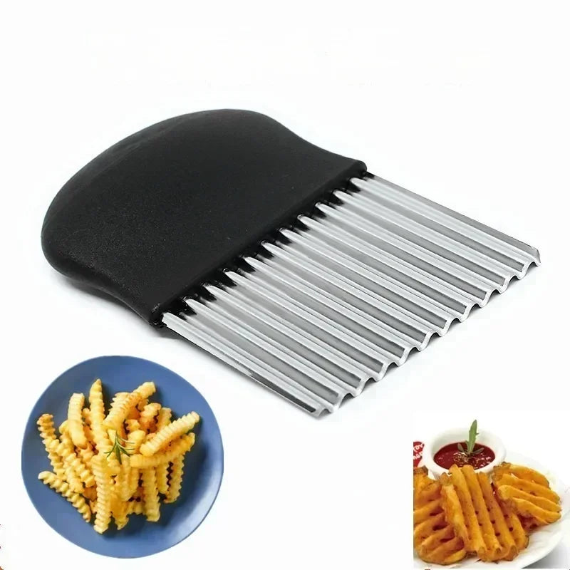 Corrugated knife stainless steel wolf teeth cut potatoes wavy knife kitchen household vegetable cutting artifact fancy slicer