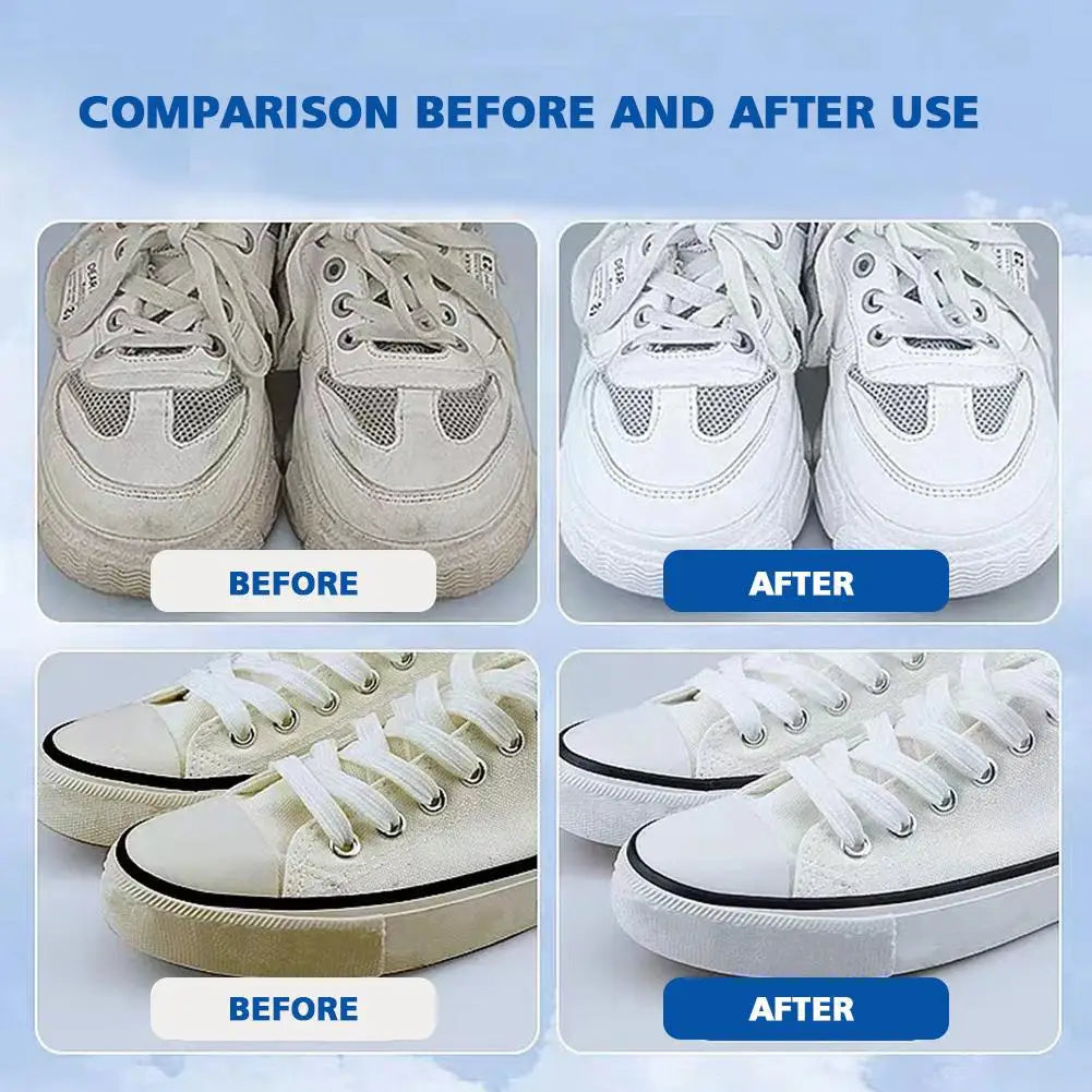 100ml White Shoe Cleaner Shoe Brightening And Stain Cleaning Stain Free And Whitening Removal Agent White Remover Wipe Wash I6L5