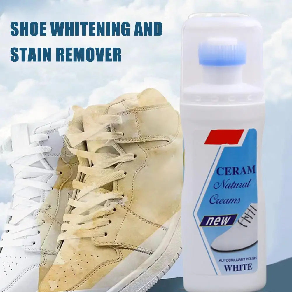 100ml White Shoe Cleaner Shoe Brightening And Stain Cleaning Stain Free And Whitening Removal Agent White Remover Wipe Wash I6L5